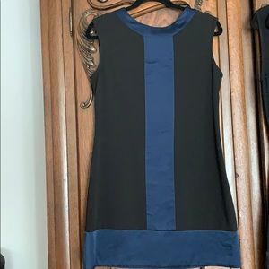 Black and blue dress